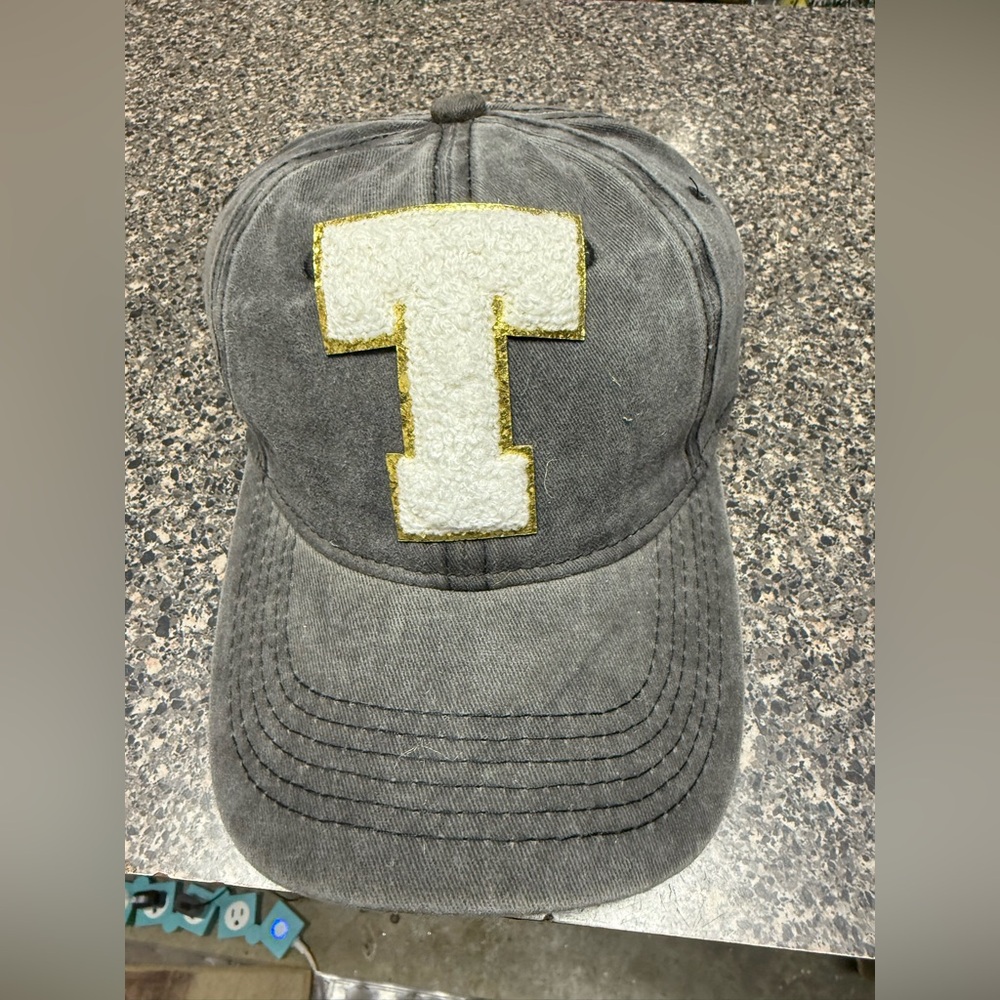 Gray distressed ball cap